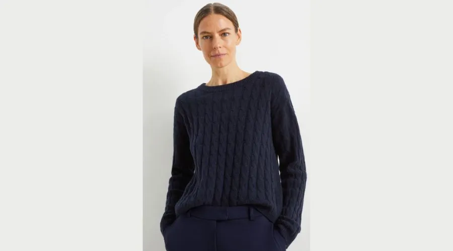 Cashmere jumper - cable knit pattern