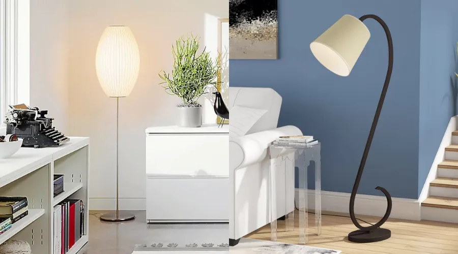 Edinburgh Matt Black Antique Brass Effect Floor Light | Feedhour
