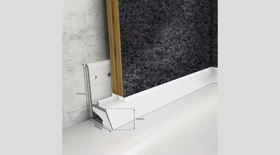 Multipanel Wall Panel Profile Bath and Shower Tray Seal kit White 