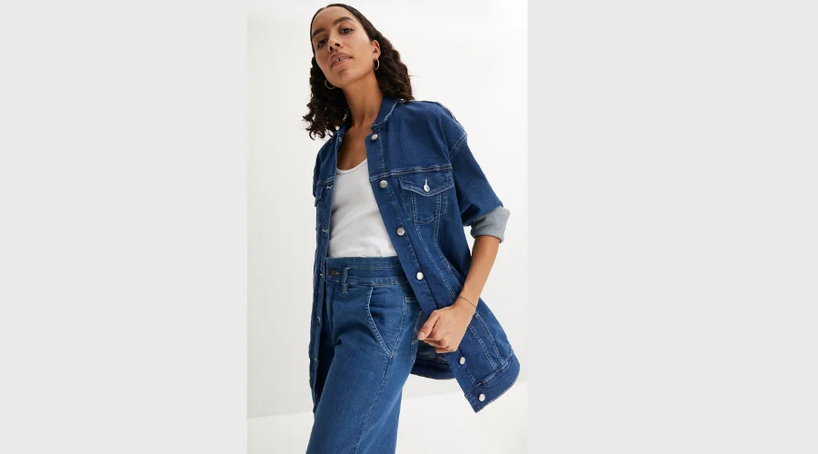 Oversized Stretch Denim Jacket Made From Organic Cotton