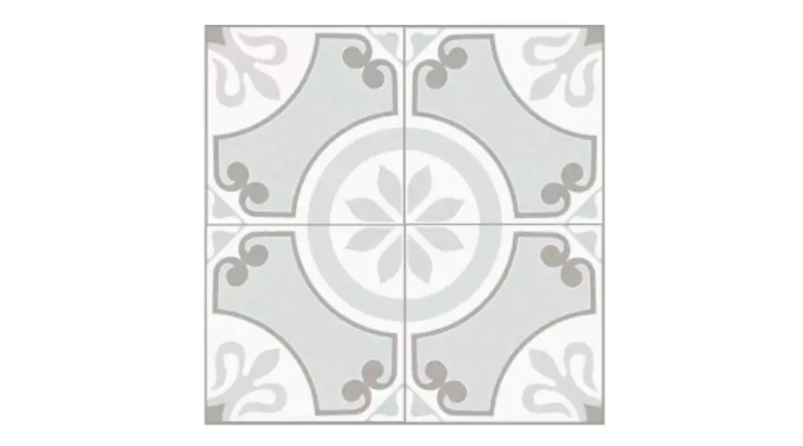 Aqua Patterned: Ramsey Aqua Glazed Ceramic Wall and Floor Tiles