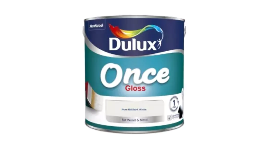 Dulux Once Gloss Paint 2.5L Pure Brilliant 2.5L White