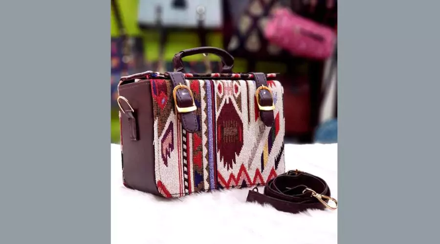 JACQUARD BOX SLING BAG AND ROUND SLING BAG