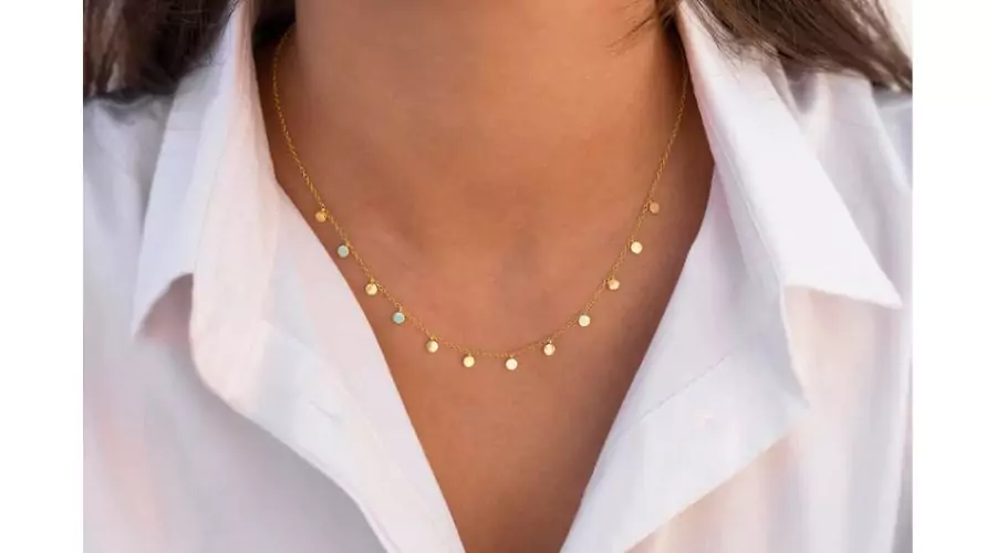 Dainty & Minimalist Dangling Small Coins Choker Necklace