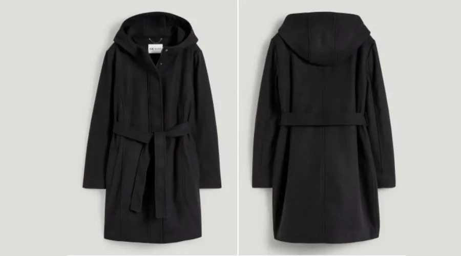 Maternity coat with hood