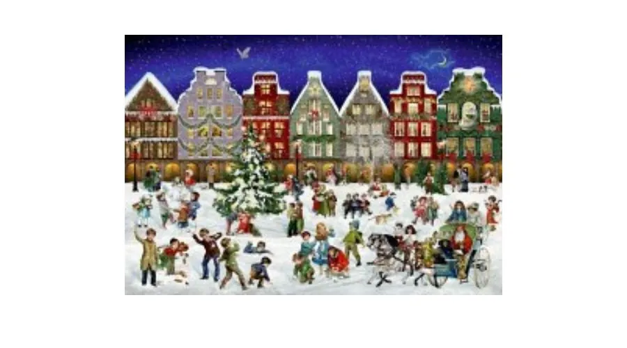 Puzzle Advent calendar - winter evening in the city
