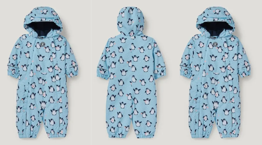 Baby snowsuit with hood - patterned | Feedhour