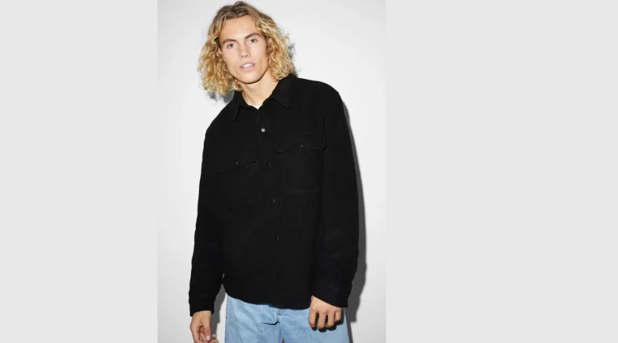 Shirt Jacket- Black