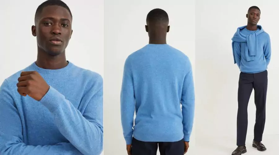 Cashmere Jumper - Light Blue 