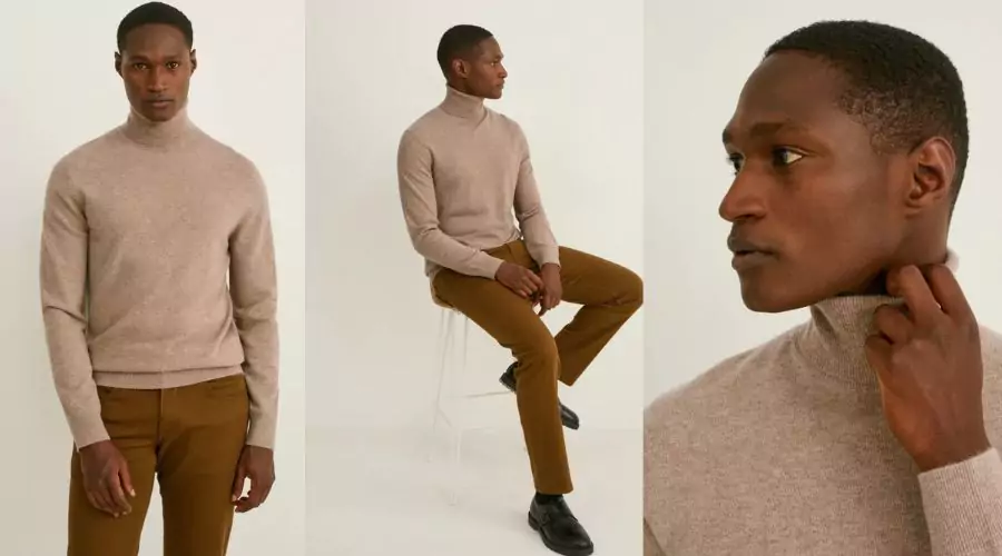 Cashmere polo neck Sweater