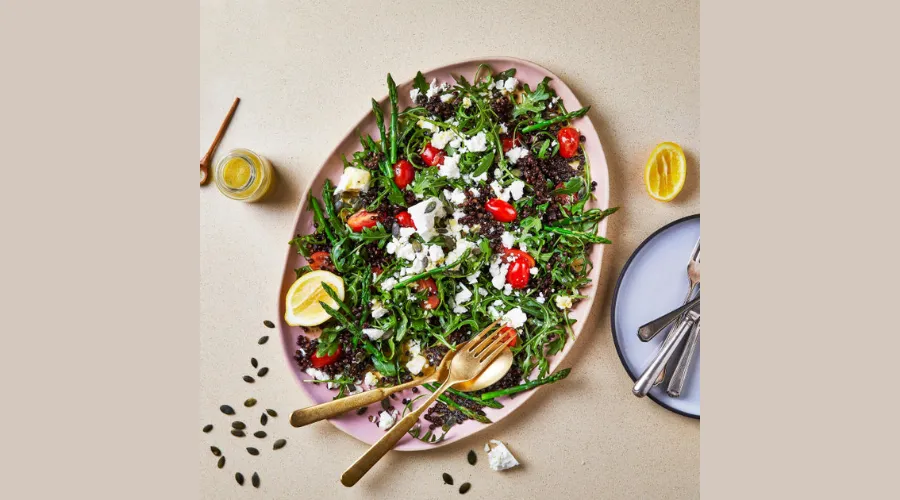 10-Min Feta, Asparagus & Lentil Salad