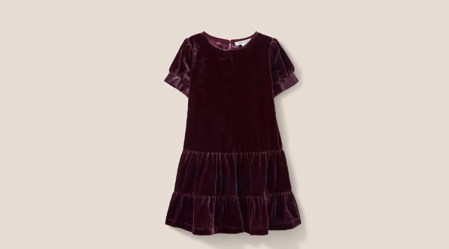Velvet Tiered Party Dress (3-10 Yrs)