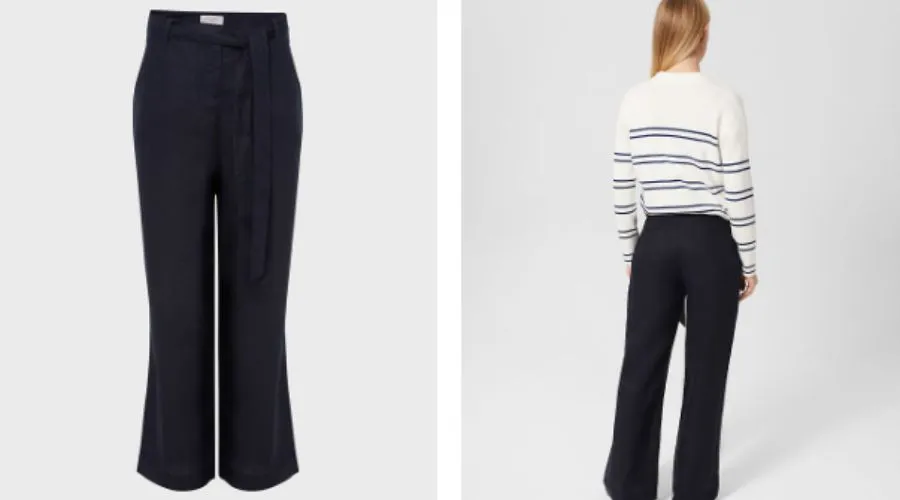 Hobbs’ Pure Linen Trousers Wide Leg Trousers