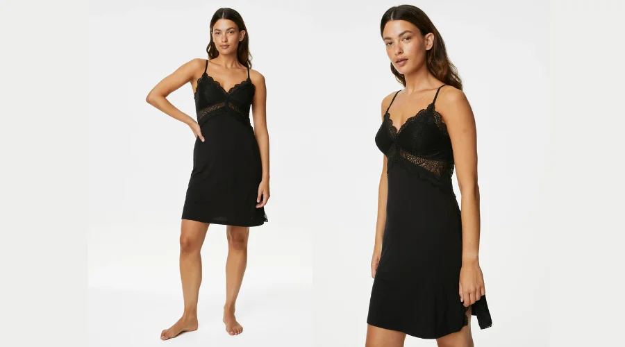Body By M&S Body Soft™ Lace Trim Chemise