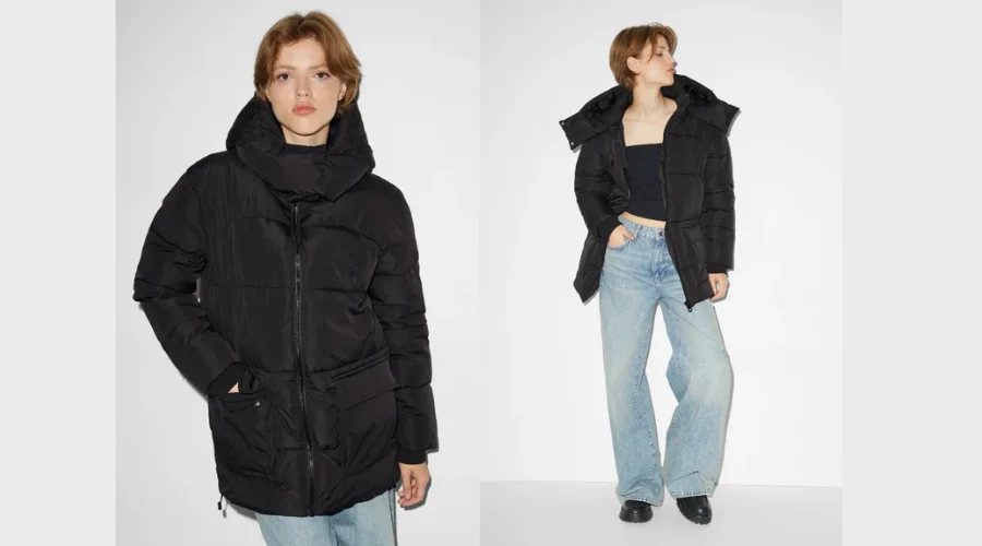 CLOCKHOUSE - quilted coat with hood
