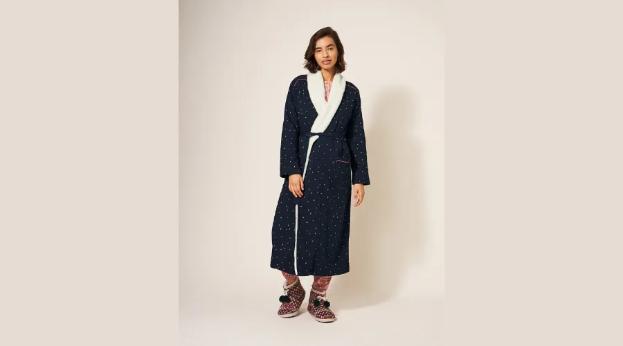 Cotton Rich Printed Dressing Gown