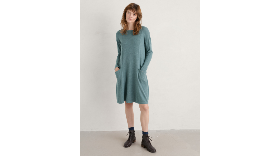 Cotton Rich Textured Mini Jumper Dress