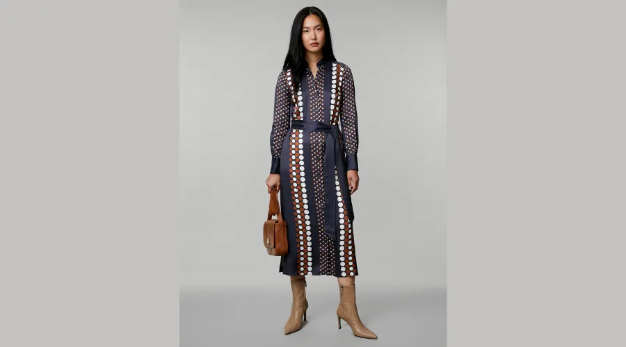 Geometric Belted shirt dresses for women