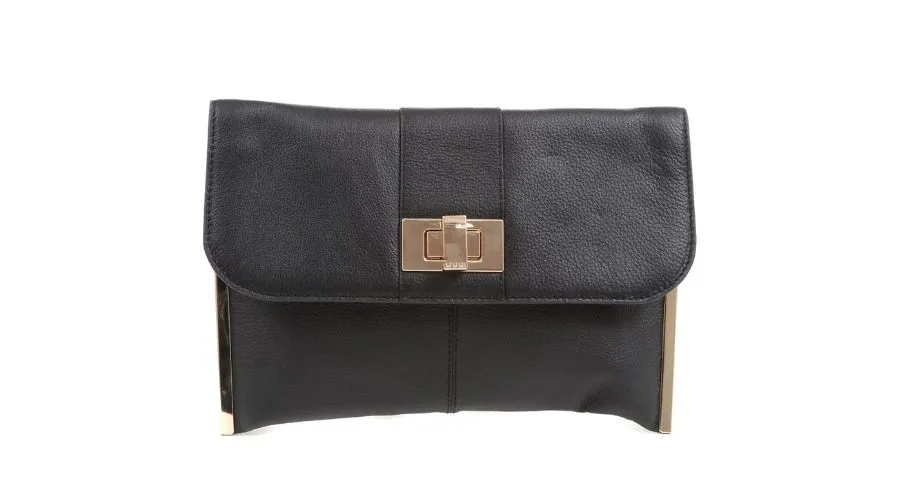 Leather clutch bag 