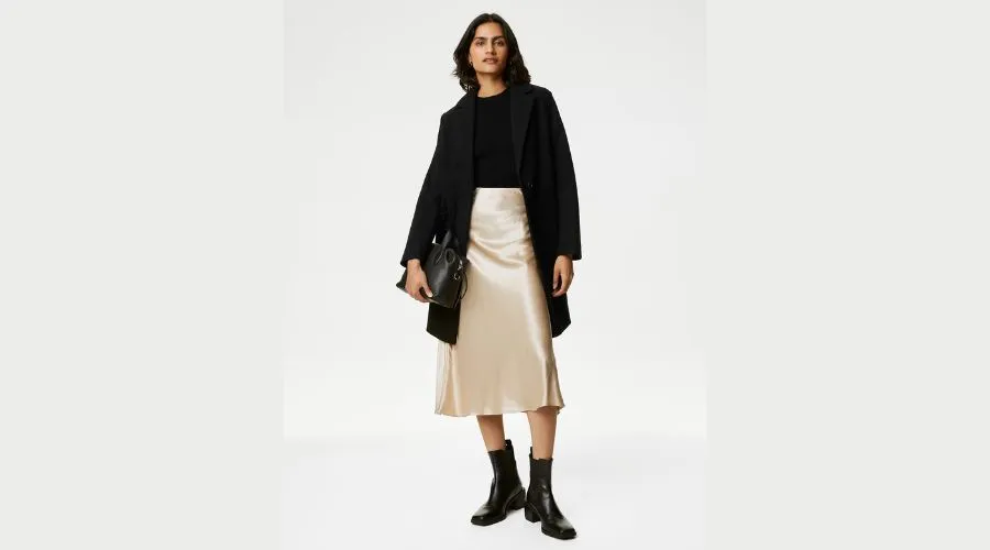 M&S Collection Relaxed Single Breasted Coat