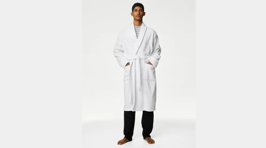 Pure cotton toweling dressing gown 