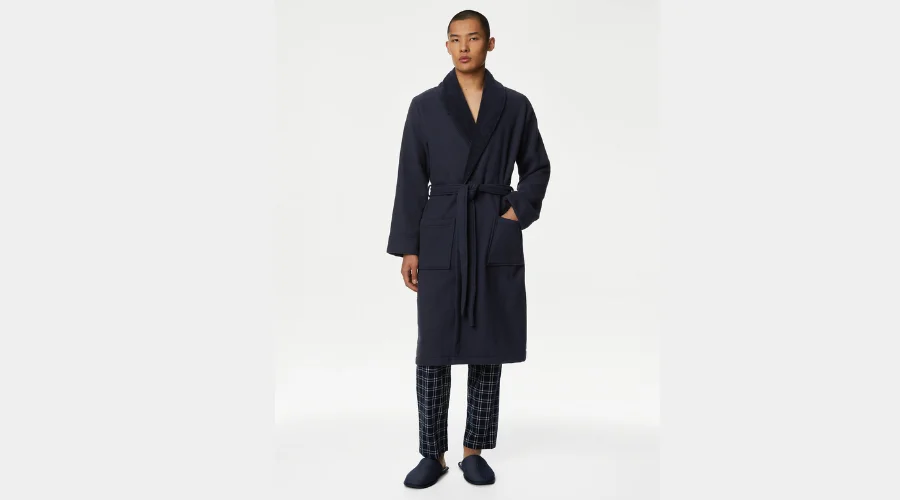 Pure cotton waffle dressing gown 