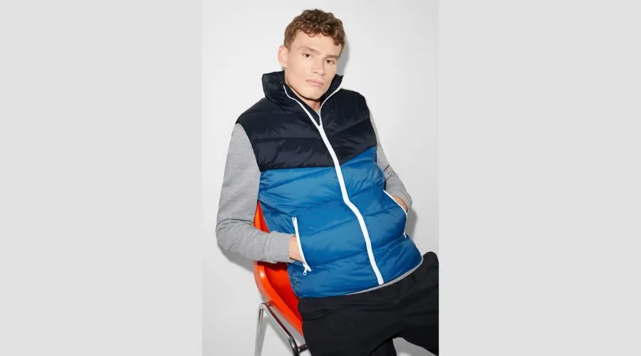 Quilted Vest- Blue