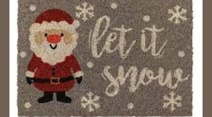 Santa Claus multicolour let it snow door mat