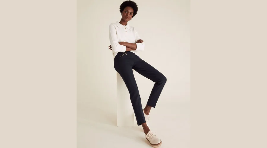 Slim Fit Ankle Grazer Trousers