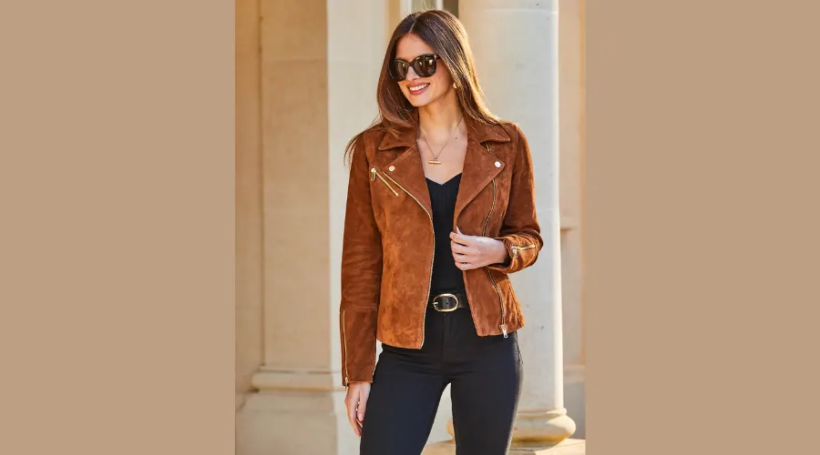 Suede Biker Jacket