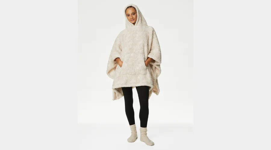 Teddy Fleece Hooded Blanket