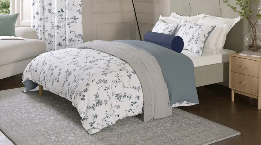 Trailing Cherry Blossom Sateen Bedding Set