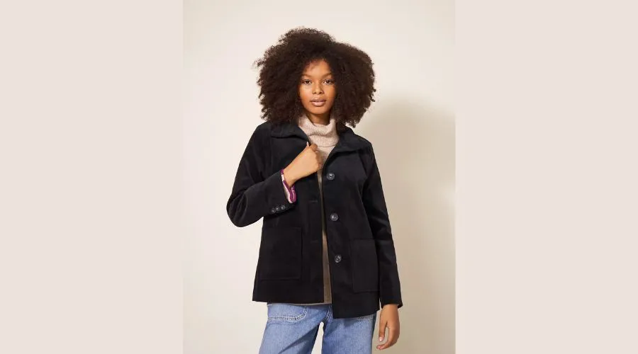 Velvet Collared Short Pea Coat