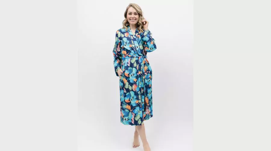 Cyberjammies - Cotton Modal Floral Long Dressing Gown