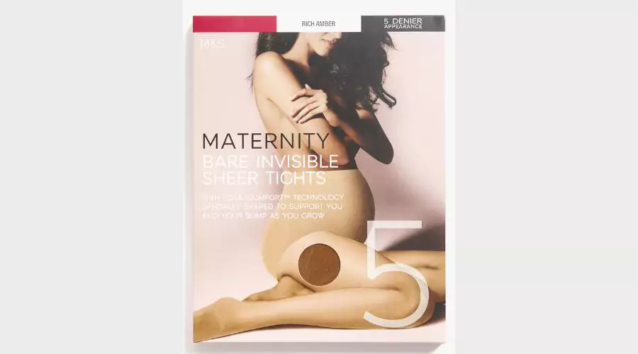 5 Denier Bare Invisible Maternity Tights