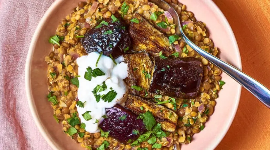Two-Lentil Dal With Spiced Aubergine