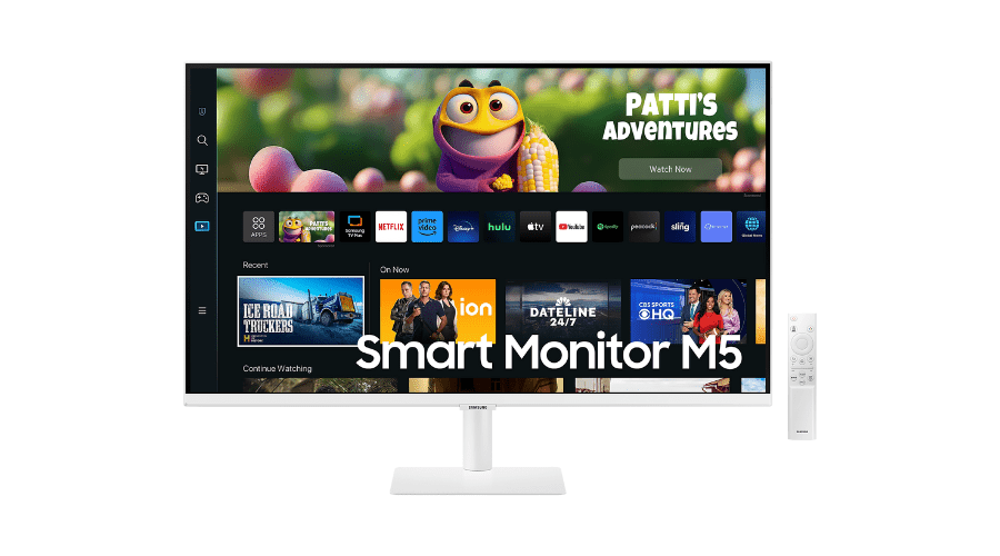 27" M50C FHD White Smart Monitor with Speakers & Remote