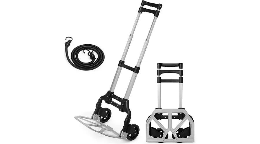 80kg Heavy Duty Folding Aluminium Hand Truck Trolley on Wheels Sack Cart