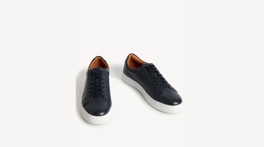 Autograph | Leather Lace Up Trainers with Freshfeet™