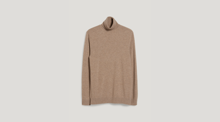 Cashmere polo neck jumper