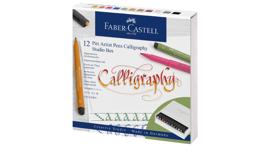 Faber-Castell Creative Studio PITT Artist Calligraphy Pens Studio Box (Pack of 12)
