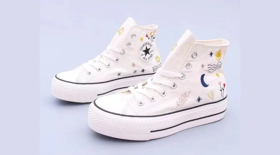 Platform ConverseConverse embroidered shoes 