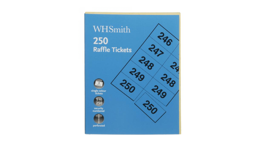 WHSmith 250 Raffle Tickets