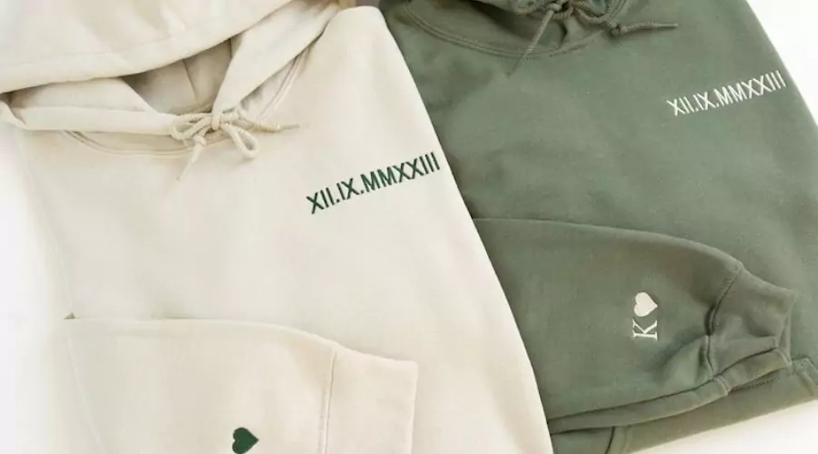 Custom Embroidered Couples Hoodie
