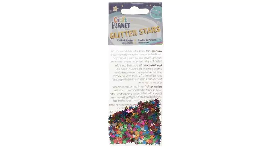 Docrafts Craft Planet Assorted Glitter Stars (5g)