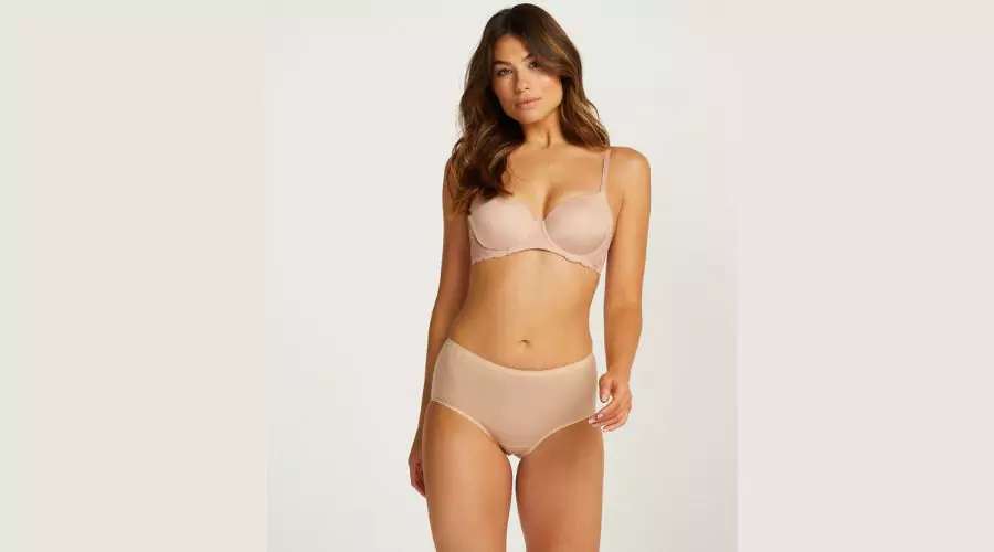 Midi cotton briefs- beige
