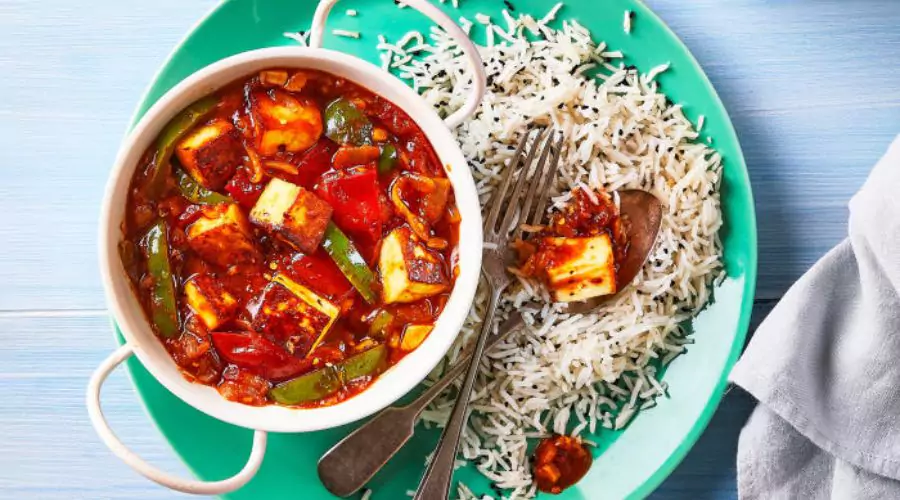 Paneer Jalfrezi With Cardamom Rice