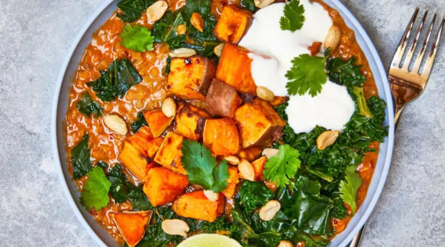 Satay Sweet Potato & Kale Curry