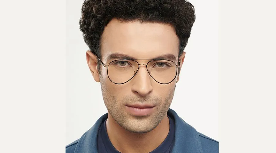 John Jacobs Black Full Rim Aviator