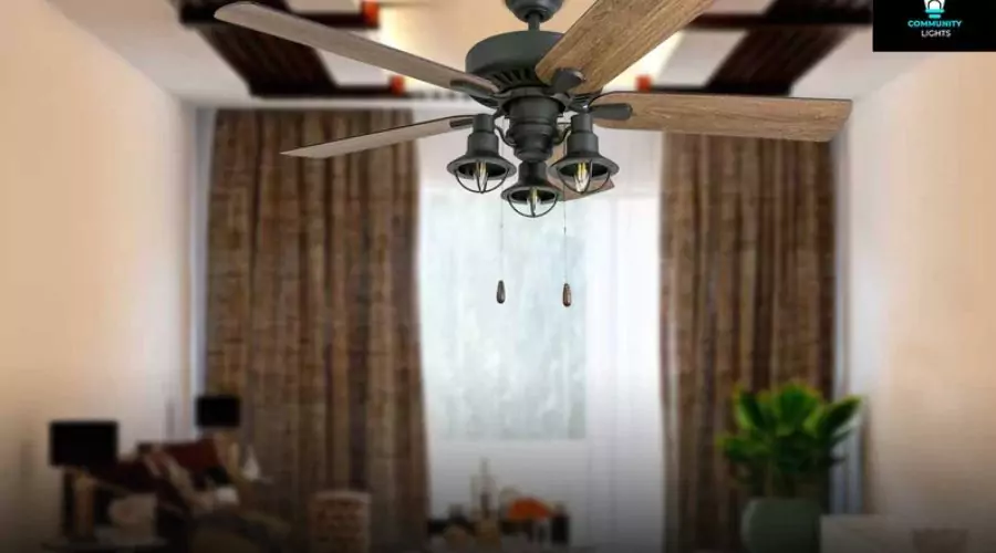 52" Rustic Industrial Farmhouse Ceiling Fan with LED Light Kit and Remote